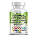 Såg Palmetto med Stinging Nettle, Pygeum, Pumpkin Seed, Sunflower Lecithin, Turmeric & Ashwagandha - Prostate Support för män med Lycopene & Vitamin D3 - 90 kapslar