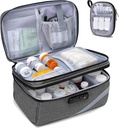 Trunab Medicine Storage Bag med Combination Lock, Lockable Pill Bottle Organizer, Travel Medication Carry Case för Medicine Box, Prescription, Vitaminer, Tillskott eller Medicinska Tillgångar