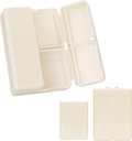FYY 2 Pcs Daily Pill Organizer, 7 Compartments Portable Pill Case Travel Pill Organizer, [Folding Design] Pill Box för Purse Pocket för att hålla vitaminer,Cod Liver Oil, Tillskott och Medication-White