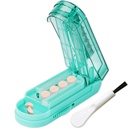 Johnbee Pill Cutter Splitter för små och små piller, större piller. Justerbara piller splitter skär exakt flera piller på en gång. Sharp Blade med säkerhetsbevakning. Non-Slip Silicone Edge (Lake Blue)