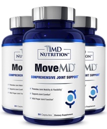 1MD Nutrition MoveMD - Joint Health Supplement - Doctor Formulerad | med Collagen, Astaxanthin och mer | (3-Pack)