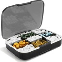 Extra Large Pill Organizer Jumbo Medicine Organizer Box med etiketter Pill Case Large Capacity Portable Pill Dispenser Travel Pill Holder Moisture Proof Medication Storage Vitamin Supplement Container