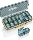 Am Pm Pill Organizer, Weekly Pill Box 2 Times A Day - Acedada 7 Day Pill Organizer med 7 separata behållare, Portable Daily Medicine Dispenser Case för vitamin, fiskoljor, tillägg, snygg blå