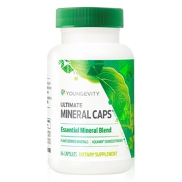Youngevity Ultimate Mineral CapsTM - 70 + Essential Full Spectrum Trace Minerals - Nutrient-Dense, härrör från Humic & Aquamin Seaweed (64 kapsel) (Pack of 4)