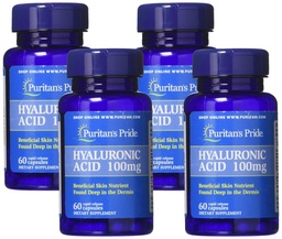 Puritans Pride Hyaluronsyra 100 mg kapslar, 60 greve (Pack of 4)