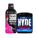 PROSUPPS L-Carnitine 3000 Stimulant Free Liquid Shots (31 portioner, Berry) och Mr Hyde Signature Series Pre-Workout Energy Powdered Drink (30 portioner, Blue Razz) Bundle