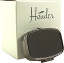 Houder Classy Gray Metal Pill Box Decorative Pill Case med Gift Box - Bär dina Meds i stil (Rectangular)