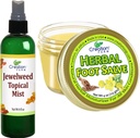 Jewelweed Topical Mist 8 Oz and Herbal Foot Salve 4 Oz - Solutions for Itch to Make it Easier to Enjoy The Everyday