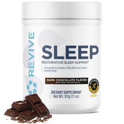Revive MD Sleep Support Supplement for Adults, Dark Chocolate - Sleep Supplements with Magnesium (Glycinate), Inositol, Glycine & L-Theanine - främjar avkoppling och sömnhälsa (30 portioner)