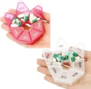 Pill Organizer, 2 Pack Pill Box, Small Pill Case,Medicine Pill Organizer 1 gång om dagen, Weekly Pill Organizer, Pill Container, Pill Holder, Daily Pill Organizer Travel Pill Organizer 7 Day (Red & White)