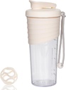 Shaker Bottle för proteinblandningar, 24 oz, Protein Shaker med Whisk Ball, Mixer Bottle, Portable Pre Workout Whey Drink Shaker Cup, Beige