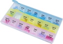 Weekly Pill Organizer - 21 Day Pill Planners for Pills Vitamins & Medication, 3 Times-a-Day Medication Reminder Boxes, lätt att läsa och resa vänligt