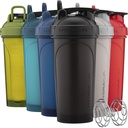 Hydra Cup ProFlow Shaker Bottles 6-Pack (28oz) | Protein Shaker Cups med Whisk Ball, Leak-Proof Lid, Hidden Carry Handle | BPA-Free Gym Mixer för Protein Powder, Mixing Supplements, Fresh Colors