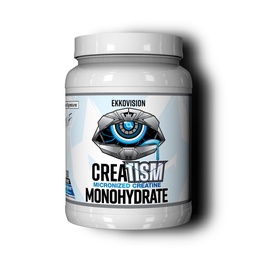 Ekkovision Creatine Monohydrate Powder, Micronized, Puckin' Blue Razz, Pre Workout & Post Workout Supplement för Män & Kvinnor, Energisupport, Lätt att Mixa i Shakes, Smoothies & Beverages, 100 portioner