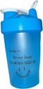 Protein Shaker Bottle, ShakeELITE - 13oz BPA-Free Blender med säkert läckande Lid & Mixing Ball - Perfekt för gym, fitness och on-the-Go Nutrition BLUE