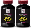 Ginkgo biloba antioxidantfördelar - Ginkgo BILOBA Extract - Naturlig antioxidantprodukt, Herbal Extract Powder, Ginkgo biloba Dietary Supplement, Ginkgo biloba Powder 2 flaskor 120 kapslar
