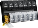 XL Large Pill Organizer 2 gånger om dagen, Weekly Am Pm Pill Box med Hinged Lids, 7 Day Medicine Vitamin Pill Case, Daily Pill Container, Big Medication Organizer för Supplement