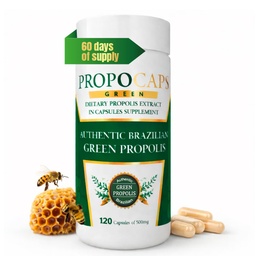 Beelife Green Propolis Capsules - 100% brasiliansk grön propolis - Immun Support & Antioxidant Booster-certifierad ISO 22000, Kosher -Bee Propolis kompletterar kapslar - Propolis Extract (60 dagar leverans)