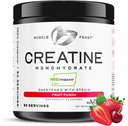 Muscle Feast Creapure Creatine Monohydrate Powder, Vegan Keto Friendly Glutenfri lätt att blanda, Muscle Recovery Supplement, Kreatin för muskeltillväxt, smaksatt kreatin, naturlig fruktpunch 300g