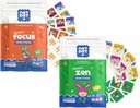 NATPAT FocusPatch (1 Pack) and ZenPatch (1 Pack) Bundle - 24 Focus Enhancing Stickers and 24 Calm Enhancing Stickers - Chemical Free, Natural Relief for Focus and Mood Support