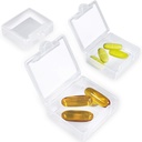 Små Pill Cases Organizers 3 Pack, Daily Pill Case One Day Mini Pill Box Container Portable för väska Pocket Small Pill Holder Case (vit)