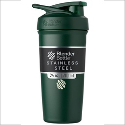 BlenderBottle Sport isolerade rostfritt stål Shaker Bottle med Wire Whisk, 24-Ounce, Forest - Protein Shakes & Hydration för idrottare & Fitness Entusiaster, Easy Mixing, håller Drinks Cold, Lockable Lid