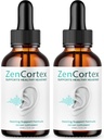 (2 Pack) Zencortex för Tinnitus Relief - Officiell Formel - Zencortex Drops för öron, Zen Cortex 24 Tinnitus Drops Liquid Supplement Reviews, Zen Cortex Hearing Support Formula, Zencortex Oral (4oz)