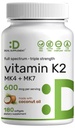 DEAL SUPPLEMENT Vitamin K2 Supplement 600mcg, 180 Coconut Oil Softgels | Full Spectrum High Absorption MK-7 & MK-4 Forms | Ben, Joint & Immune Support - Icke-GMO