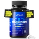 Magnesium 7 Complex Supplement Advanced with 7 Forms of Magnesium (Glycinate, Malate, Chelate, Aspartate, Orotate, Taurine, Citrate), Zinc, Vitamin D3 & Vitamin B6 for Sleep & Muscle, 60 Capsules