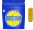 Colored Size 0 Empty Gelatin Capsules by Capsuline - Yellow/Yellow 10000 Count |Kosher & Halal Certified |Gluten Free