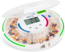 Automatisk Pill Dispenser med 28-Day Electronic Medication Organizer - Lockable Key Pill Container med LCD Display, Ljus och Ljud påminnelse Alarm för schemalagd medicinering för seniorer och äldre
