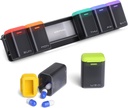 Weekly Pill Organizer Magnetic, Removable Pill Box 7 Day 1 Time a Day, Large Travel Pill Case, Week Once Daily Medication Dispenser, Medicine Container Holder för Supplement, Vitamin, Black