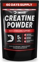 DMoose Kreatin Monohydratpulver - Kreatinpulver för Muscle Gain & Recovery Supplement - 300g Per Serv (5g) 2 skopor - 60 portioner
