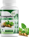 GreeNatr Organic Ashwagandha kapslar med svartpeppar för förbättrad absorption - Mood Enhancer med energi och kognitiv funktion - 1300 mg Veggie kapslar (1 flaska)