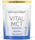 Premium Unflavored MCT Oil Powder med Keto Electrolytes- Creamer för kaffe, te och shakes - Inkluderar 15x Bioavailable Chromium Picolinate, C10 och C8 MCT Oil härrör från kokosnötter - 120 Grams