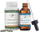Native Remedies Clear Sinus & Throat ComboPack - Natural Homeopathic Mucus-Clear for Phlegm and Congestion and Herbal Supplement AllergiClear-S for Respiratory Health and Function