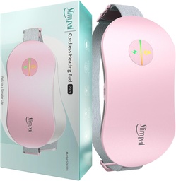 Slimpal Heating Pad for Period Cramps, Portable Cordless Electric Heating Pad för Menstrual Pain Relief Heat Belt, laddningsbara Wearable Heat Pad Gifts för hennes kvinnliga flickvän, rosa