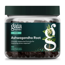 Gaia Herbs Ashwagandha Root - Stress Relief & Sleep Support Supplement - Stöder balanserade energinivåer och positiva Outlook * - 180 Vegan Liquid Phyto Capsules (90-dagars leverans)