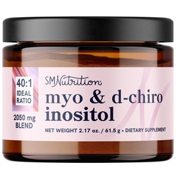 Myo-Inositol & D-Chiro Inositol Powder | Hormonbalans för kvinnor | Ideal 40:1 Ratio | Myo 2000mg, D Chiro 50mg | Regulera menstruationscykel och stöd Ovarian Health | 30 portioner, 2,17 uns.