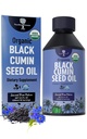 Organic Black Cumin Seed Oil-USDA-Cold Pressed - upp till 6X starkare Thymoquinone- Pure Nigella Sativa Cumin Seeds - Premium Supplement för Immune Support, Antioxidant, Calming, Skin & Hair (8,5 oz)