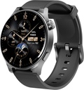 TOZO AMOLED S5 Smart Watch (Answer/Make Calls), 1,43" HD Screen för Män Kvinnor 100 + Sport Modes Fitness Watchs med Sleep Monitor, IP68 Waterproof, Silicone Strap Black