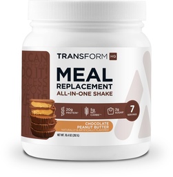 TransformHQ Meal Replacement Shake Powder 7 Servings (Chocolate Peanut Butter) - Gluten Free, Non-GMO