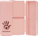 NatureTouch Pill Organizer, 7 Compartments Pill Case, Portable Pill Box för kvinnor och män, Portable Folding Pill Dispenser med Dual Lid för Pills / Vitamin / fiskolja / tillägg - Rosa Box