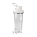 Takeya Protein Shaker - BPA-Free Plastic Shaker Bottle med Leak-Proof Spout Lid - Easy Carry Shaker för Gym & Mer - Dishwasher-Safe Reusable Shaker med Spout Lid - 24 oz, Cloud White