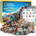 National Geographic Rock Collection Box för barn - 300 + Piece Gemstones och Crystals Set innehåller geoder och verkliga kristaller, stenar och mineraler, Science Kit för barn, en geologigåva för pojkar och flickor