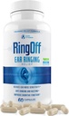 Ring Off (60 Caps) - Tinnitus Relief for Ringing Ears, Clear Tinnitus Quieting Ear Ringing Relief & Restoring Inner Peace, Ginkgo Biloba, Zink Picolinate & More - Effektiv Hörselhälsostöd (1)