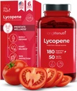 Lycopene 50mg 180 vegetariska kapslar | Tillskottshälsa | Naturlig tomatextrakt Non-GMO | Pure Powder