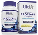 ULTALIFE Advanced Saw Palmetto Prostate Supplement för män med Beta Sitosterol främjar urinkomfort, sömnkvalitet och prostatahälsa 90 kapslar