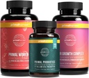 Primal Harvest Women’s Bundle – 30 Day Supply: Women’s+ Multivitamin, Primal Hair Support, and Primal Probiotic for Women's Health and Vitality