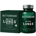 Betterbrand Better Lungs Health Pack - BetterLungs & BetterLungs Detox Tea Bundle - Daily Resporatory Health Supplement - 15X Herbal Tea Bags + 60 Capsules